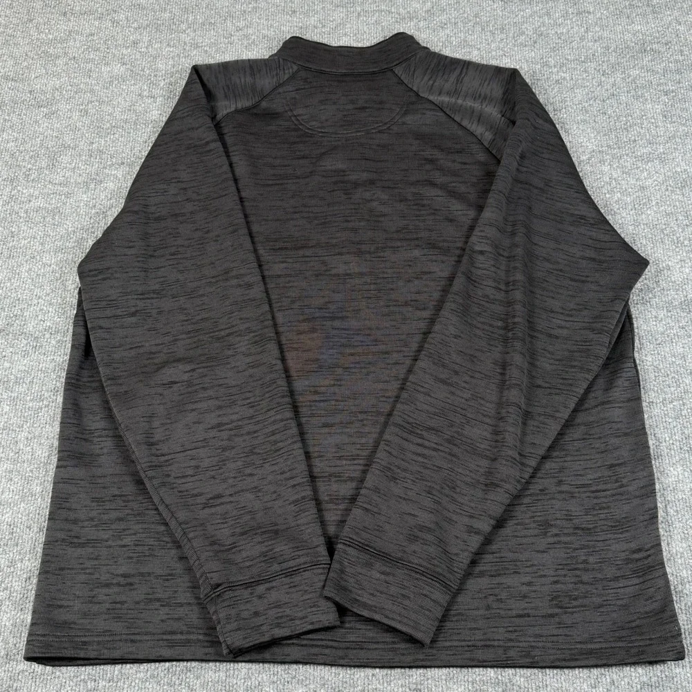 Greg Norman Mens XL Quarter Zip Heathered Black Golf Pullover Shirt Performance‎